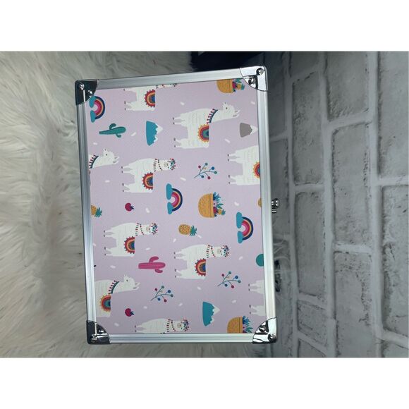 NEW RAINBOW ALPACA PATTERN JEWELRY MAKEUP CASE 82Z GIRLS - Picture 9 of 13